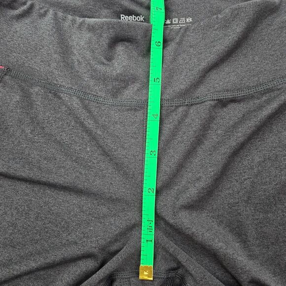Reebok color block capri leggings gray pink size large - Picture 6 of 6